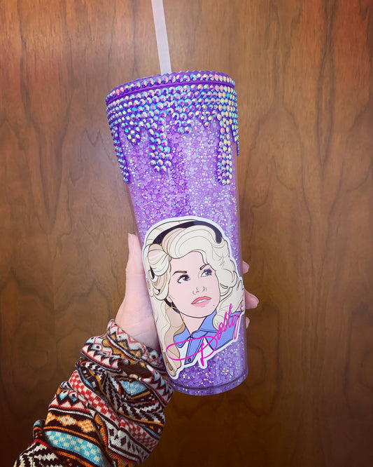 Good Golly Ms. Dolly Rhinestone Cup