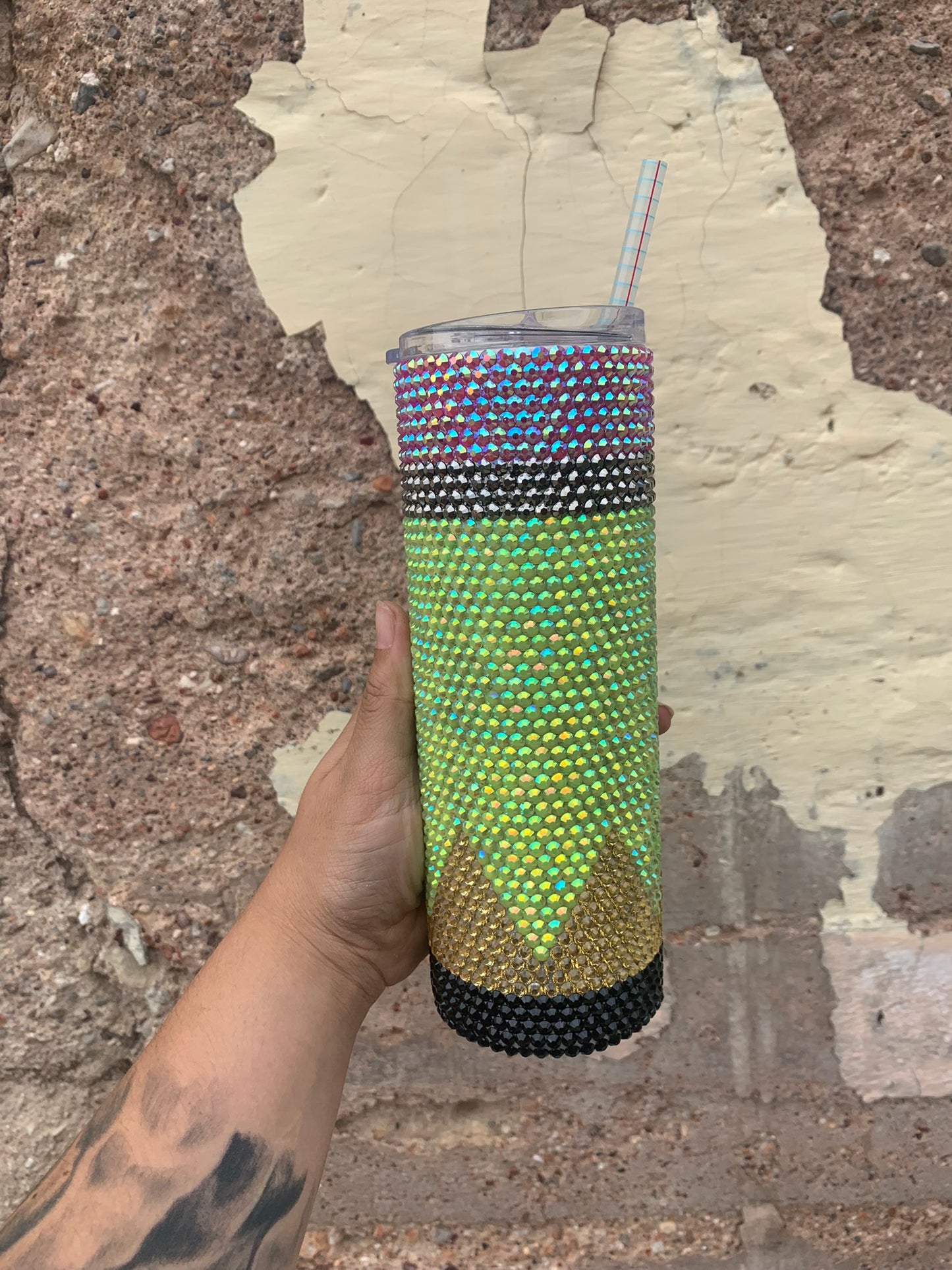 Pencil Rhinestone Tumbler